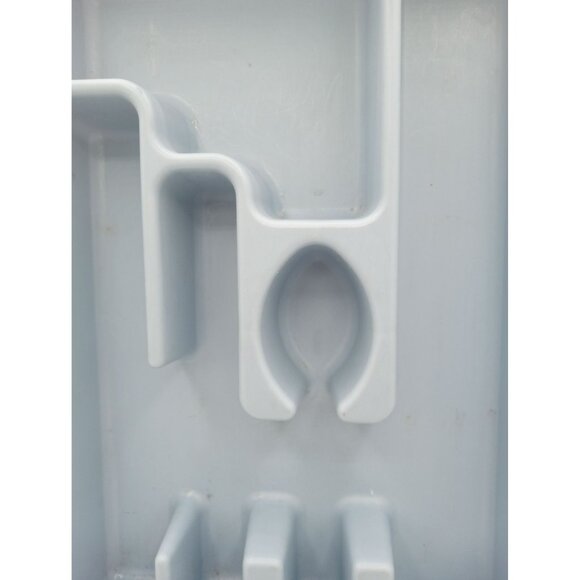 Rubbermaid Blue Plastic Cutlery Organizer Tray Many Compartments Vintage 2921-7 - Picture 5 of 14